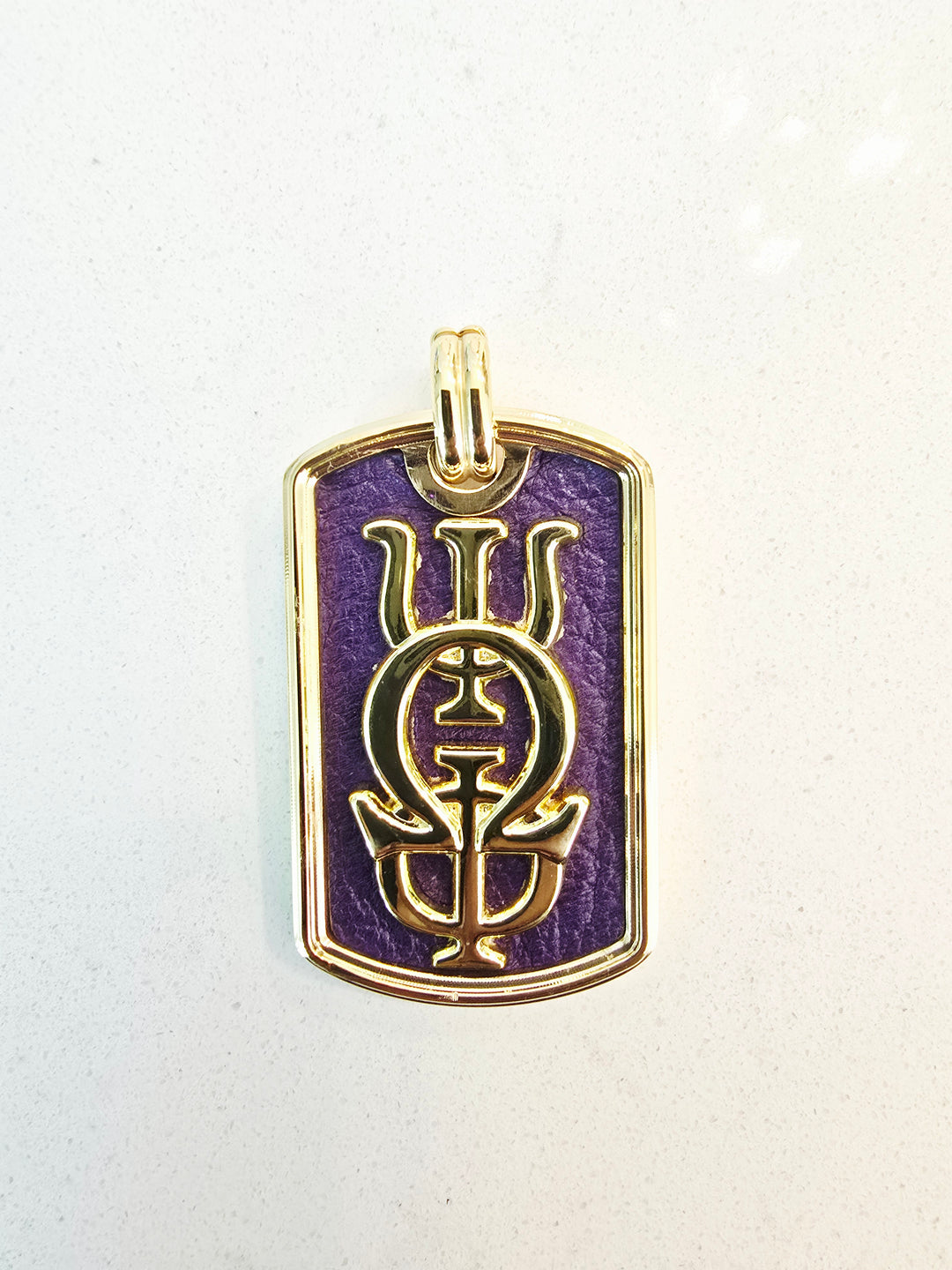GREEK LETTER LUXE TAG