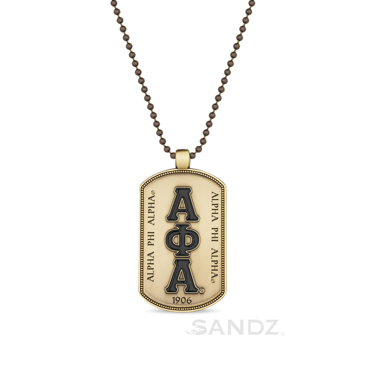 Alpha Phi Alpha Fraternity Dog Tag Medallion