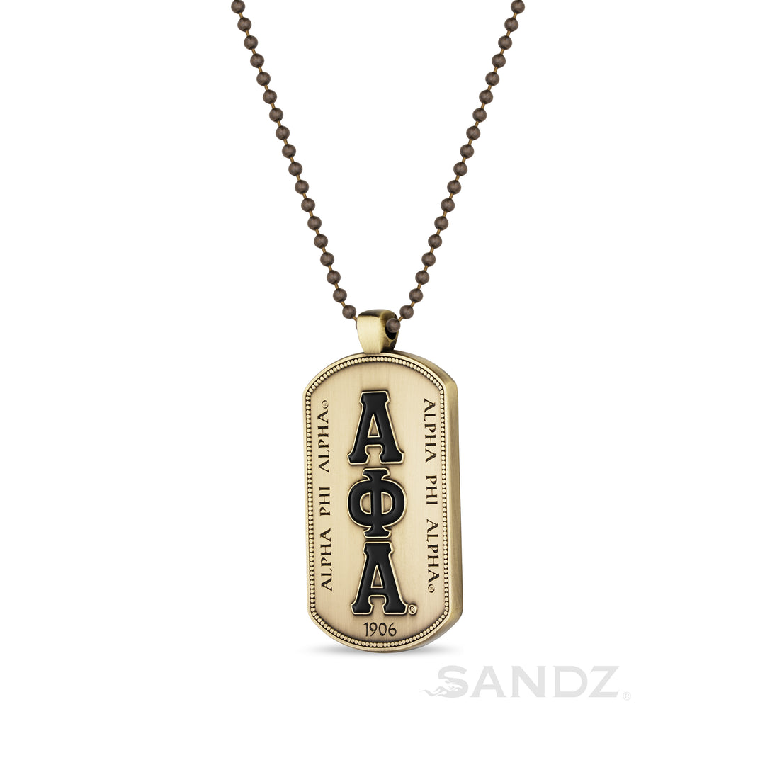 Alpha Phi Alpha Fraternity Dog Tag Medallion