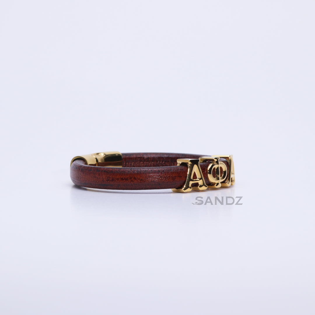 Alpha Phi Alpha Men's Prophyte 2.0 - Whiskey color leather bracelet by SANDZ