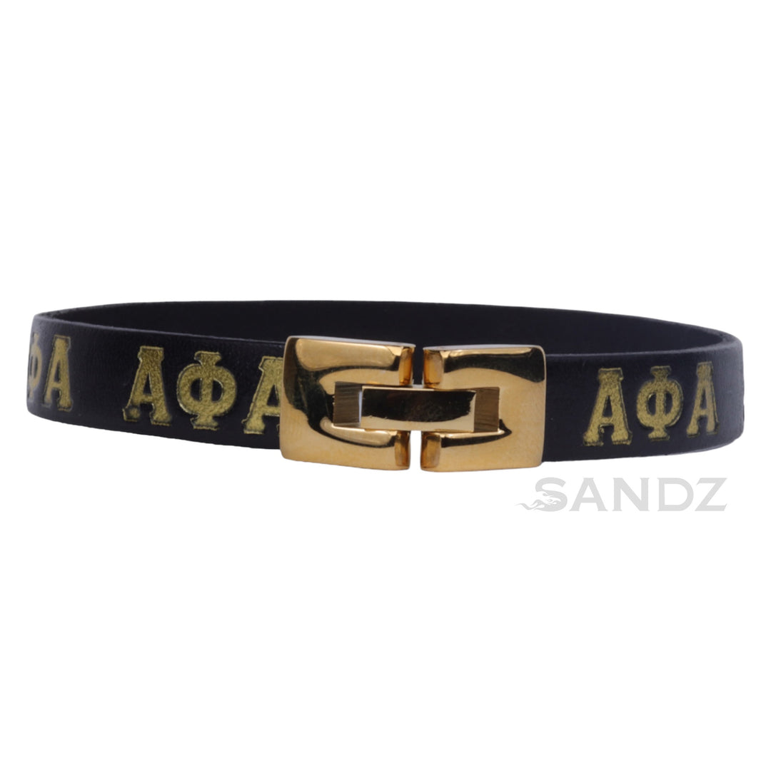 Alpha Phi Alpha Fraternity 10mm flat bracelet