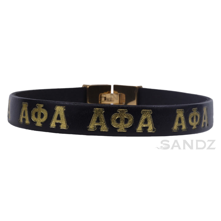 Alpha Phi Alpha Fraternity 10mm flat bracelet