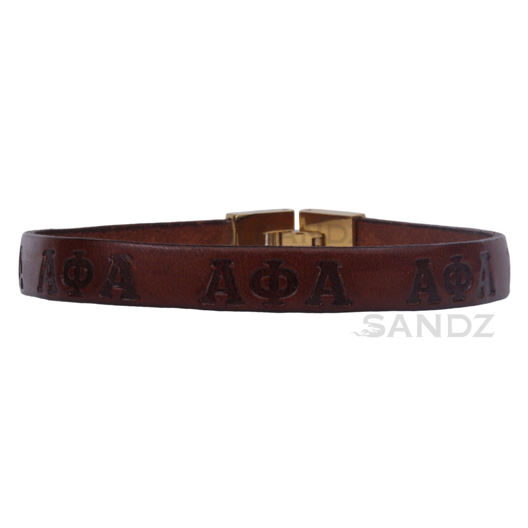 Alpha Phi Alpha Fraternity 10mm flat bracelet