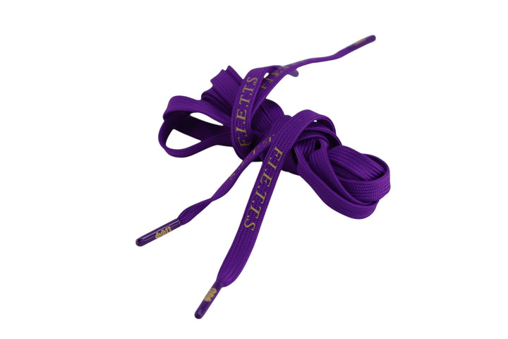 Omega Psi Phi Purple shoelaces with fraternity FIETTS moto| w/ lace locks