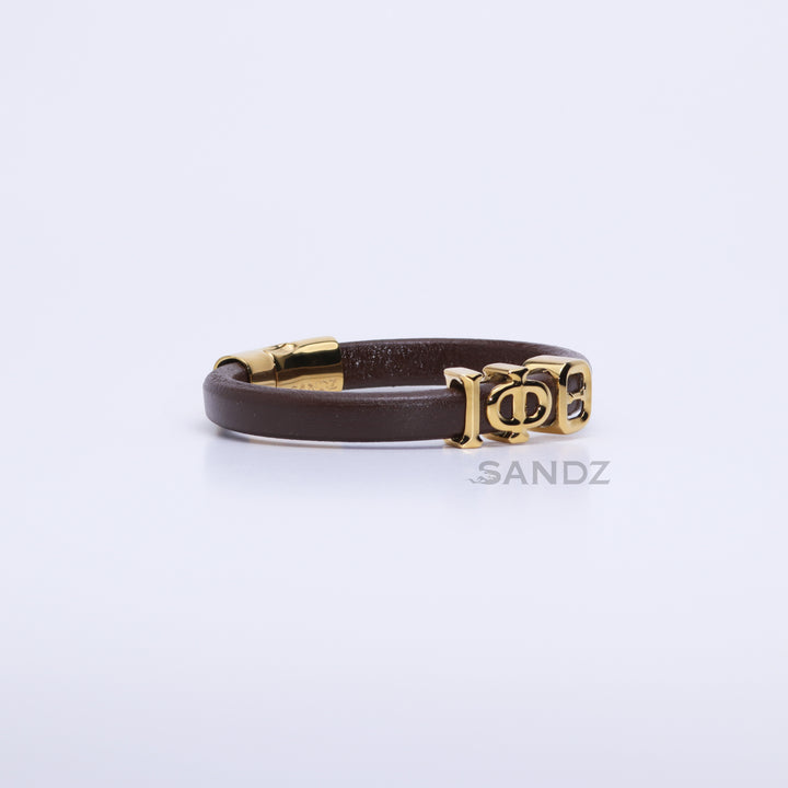 Iota Phi Theta Men's Prophtye 2.0 - Charcoal Brown leather bracelet by SANDZ