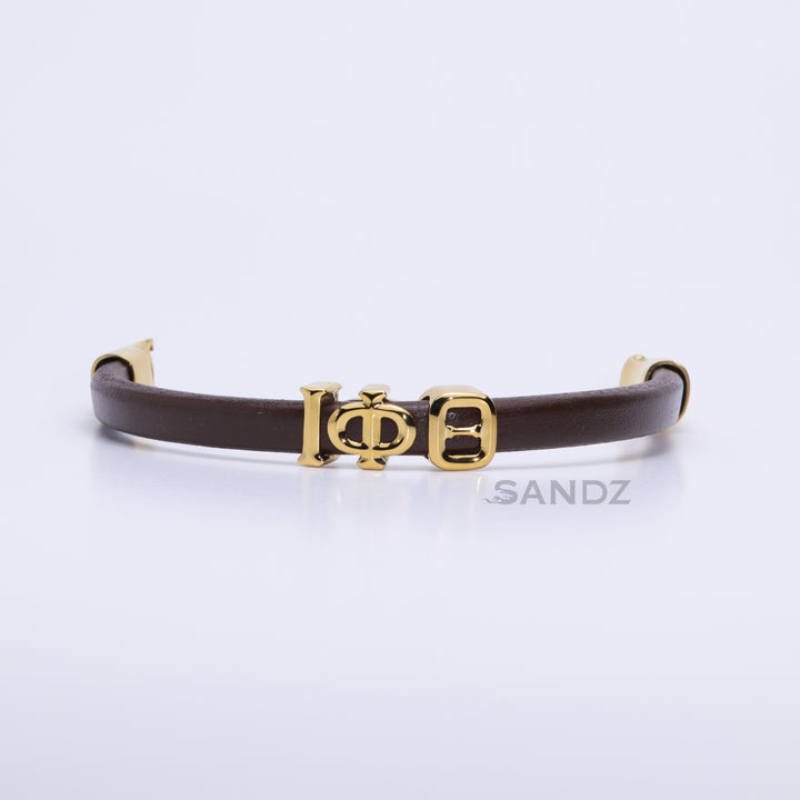 Iota Phi Theta Men's Prophtye 2.0 - Charcoal Brown leather bracelet by SANDZ
