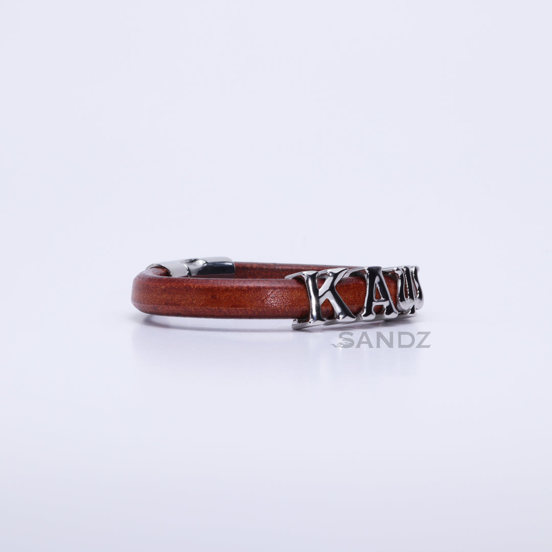 Kappa Alpha Psi Men's Prophyte 2.0 - Tobacco color leather bracelet by SANDZ