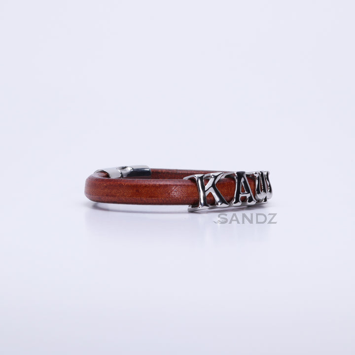 Kappa Alpha Psi Men's Prophyte 2.0 - Tobacco color leather bracelet by SANDZ