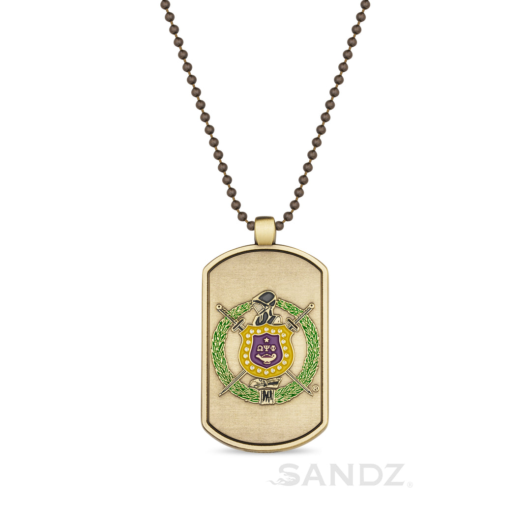 Omega Psi Phi Fraternity Double Sided Dog Tag.
