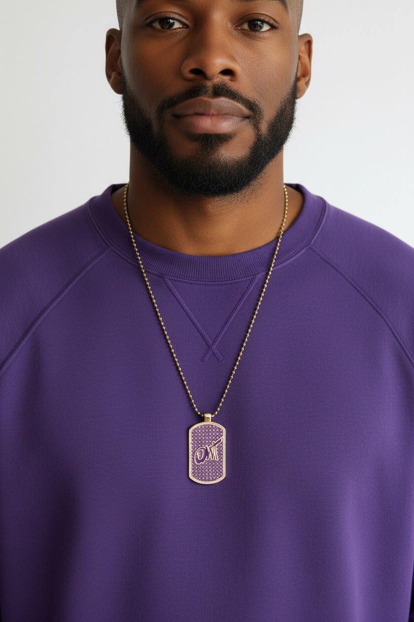 Omega Psi Phi Fraternity OWT Dog Tag Necklace
