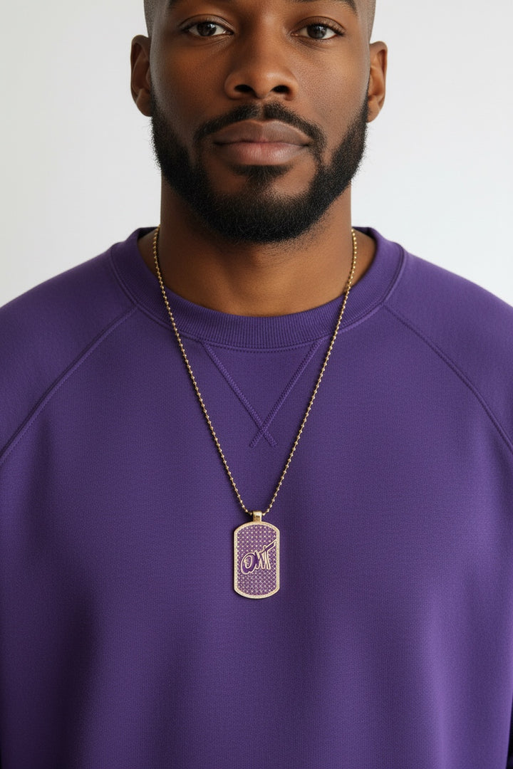 Omega Psi Phi Fraternity OWT Dog Tag Necklace