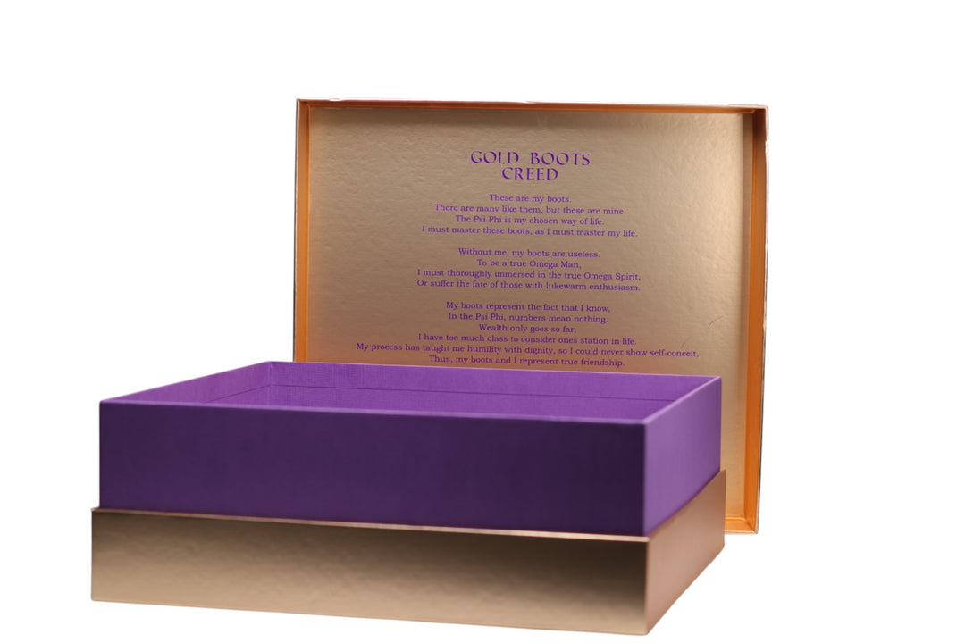 Omega Psi Phi Fraternity Keepsake Boot Box / Gift Box **SANDZ Limited Edition**