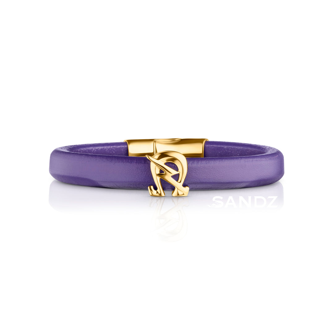 Omega Psi Phi "Sons of Blood and Thunder" Omega Lighting Bolt leather bracelet (Copy)