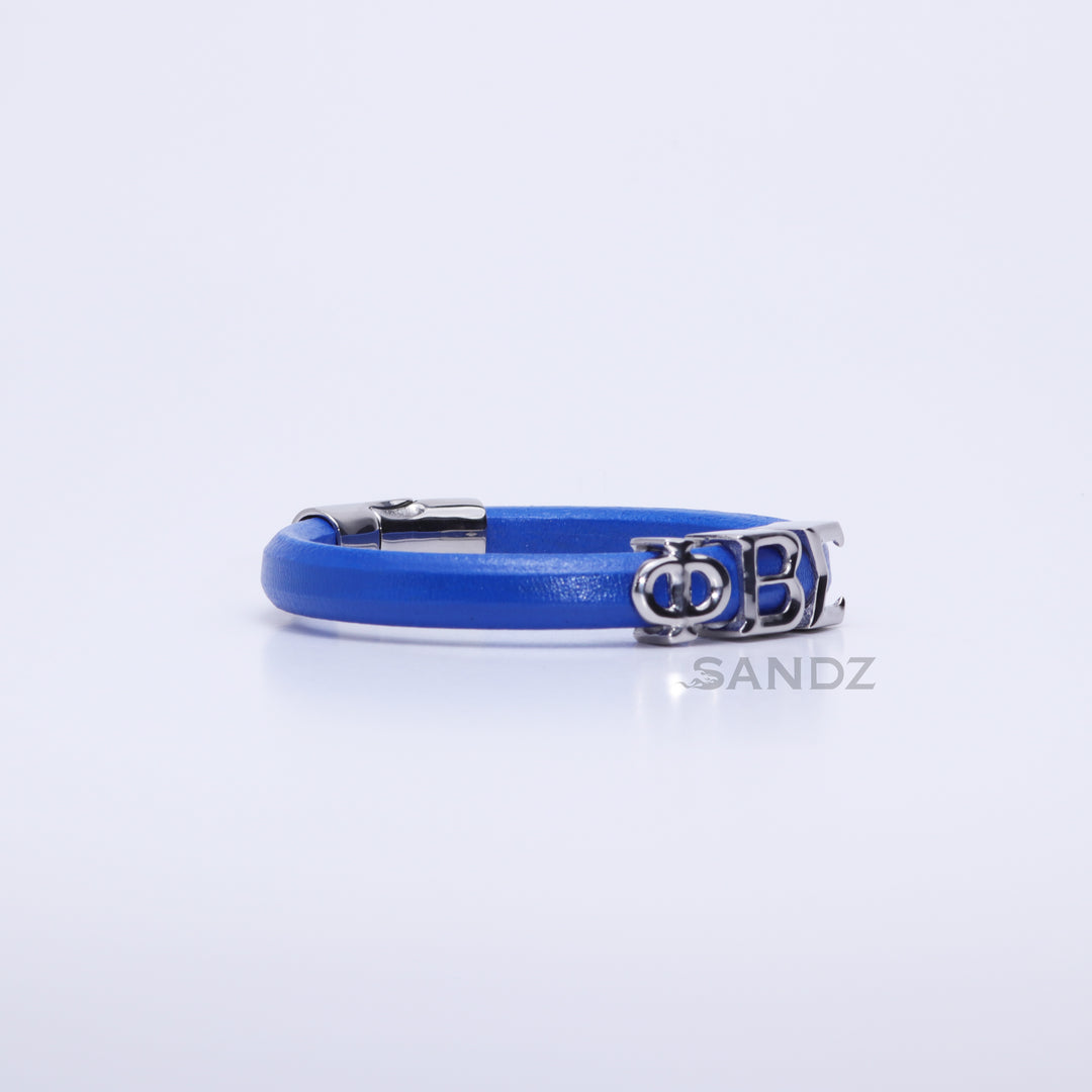 Phi Beta Sigma Men's Prophyte 2.0 - Royal Blue leather bracelet by SANDZ