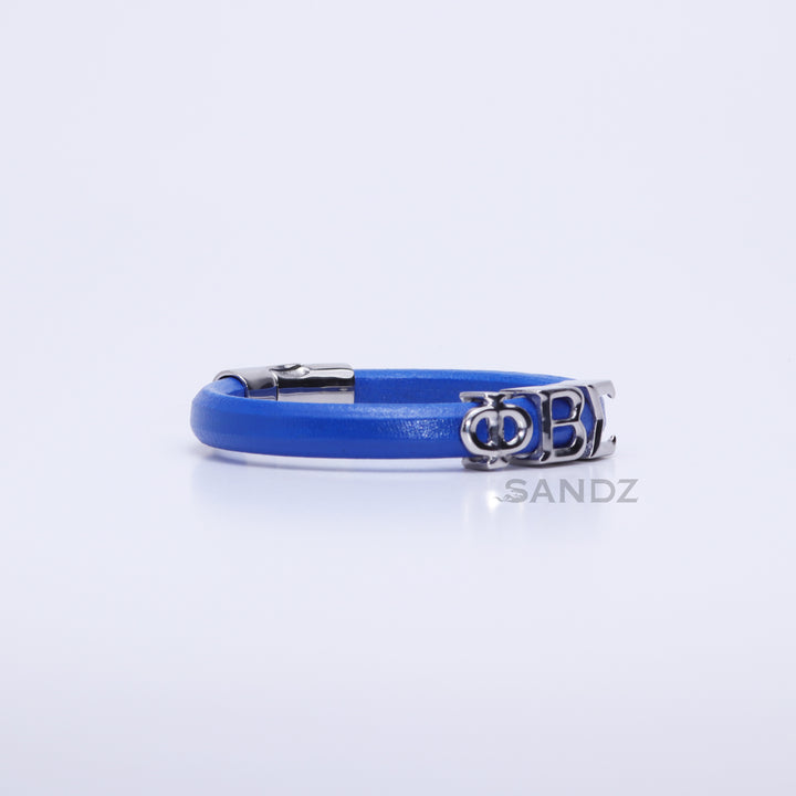 Phi Beta Sigma Men's Prophyte 2.0 - Royal Blue leather bracelet by SANDZ