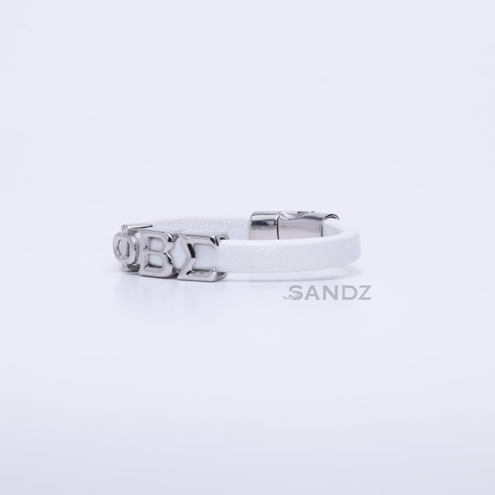 Phi Beta Sigma Men's Prophyte 2.0 - White leather bracelet by SANDZ