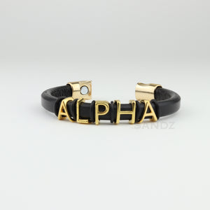Alpha Phi Alpha leather bracelet  "SANDZ" Prophyte- ALPHA