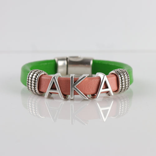 Alpha Kappa Alpha Leather bracelet -  