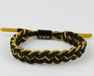 Alpha Phi Alpha Fraternity: Black & Gold paracord bracelet