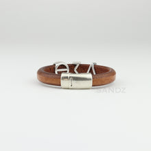 Delta Sigma Theta "Prophyte" natural tobacco color leather bracelet