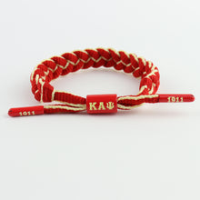 Kappa Alpha Psi bracelet featuring KAΨ centerpiece and end caps embossed with 1911,braided paracord, adjustable, gift for nupes  only at www.thesandz.com