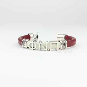 Kappa Alpha Psi leather bracelet "SANDZ" 7RD - Phi Nu Pi edition