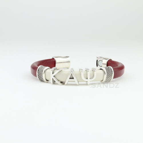 Kappa Alpha Psi  leather bracelet. 