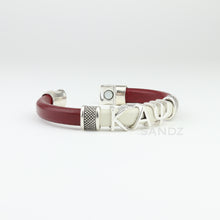 Kappa Alpha Psi  leather bracelet. "SANDZ" 7RD