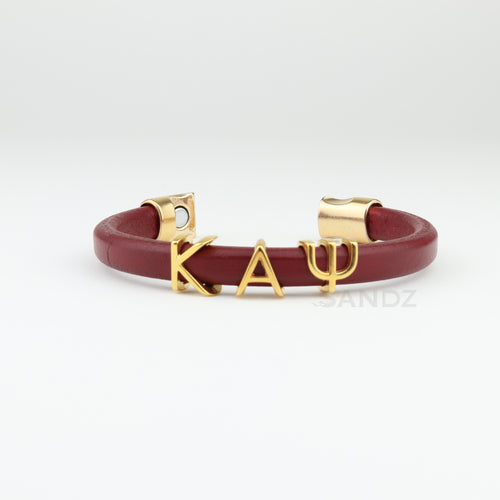 Kappa Alpha Psi  leather bracelet -