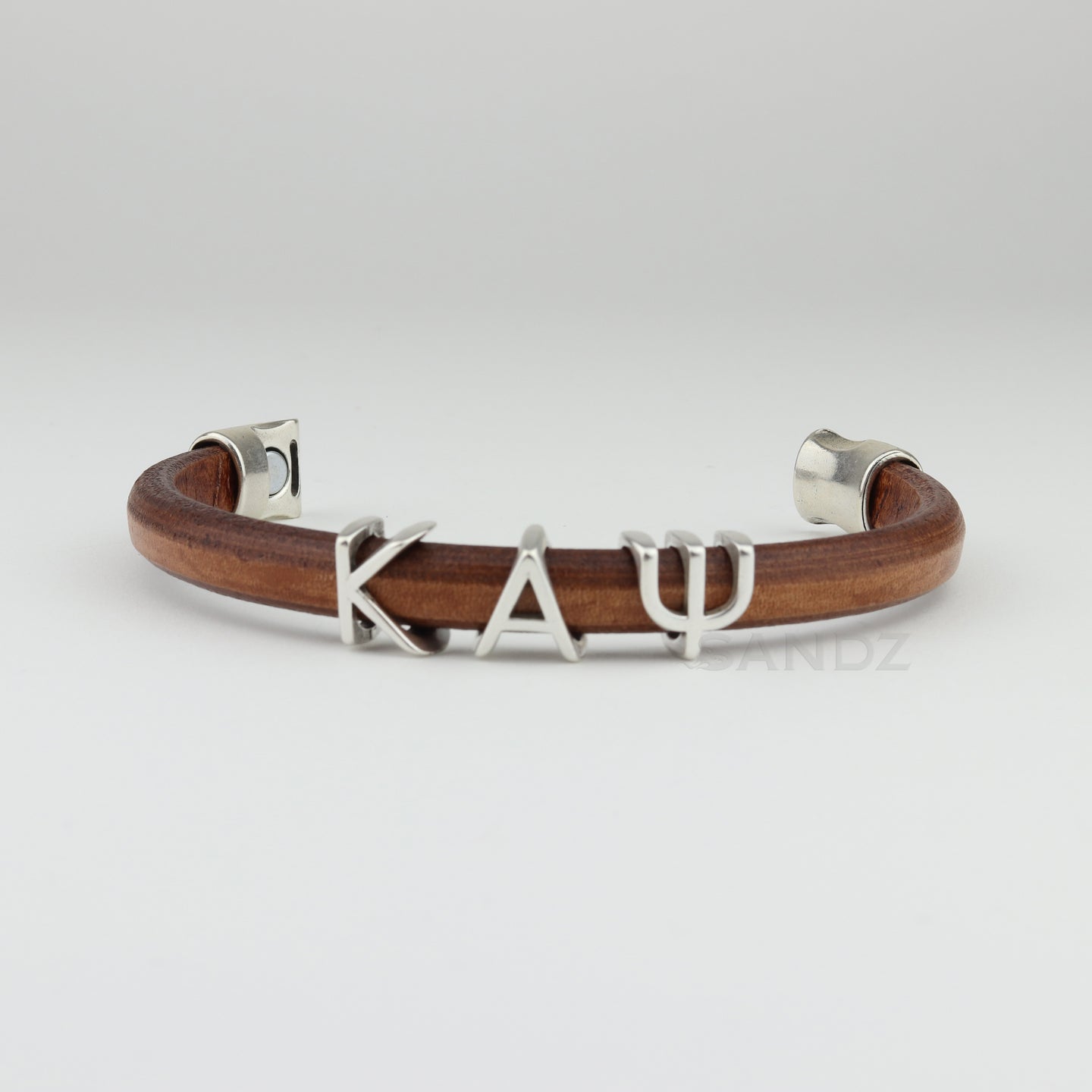 Kappa Alpha Psi  natural leather bracelet 