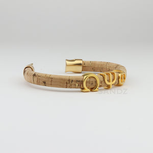 Omega Psi Phi natural cork bracelet "Prophyte"