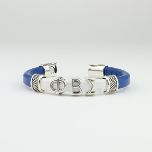 Phi Beta Sigma leather bracelet- 