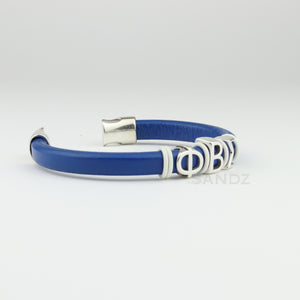 Phi Beta Sigma leather bracelet "Prophyte" Royal Blue