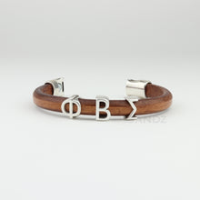 Phi Beta Sigma natural colored leather bracelet "Prophyte"